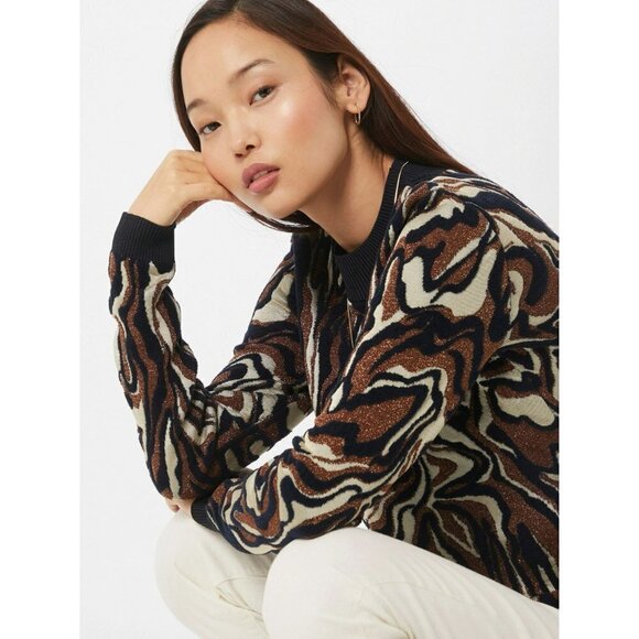 Maison Scotch & Soda Knitwear Marbled Sweater Top Multicolored Women Size Small - Picture 2 of 13